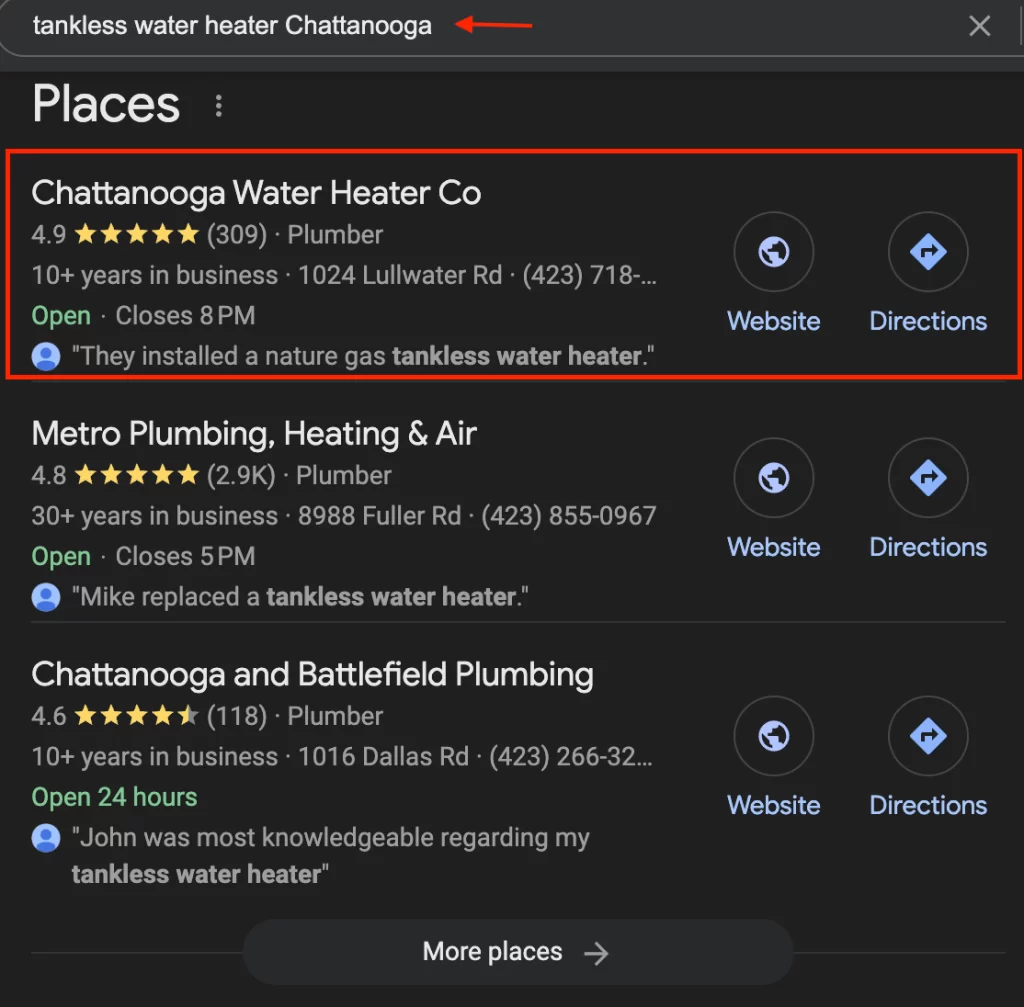 CWH Tankless Map Ranking