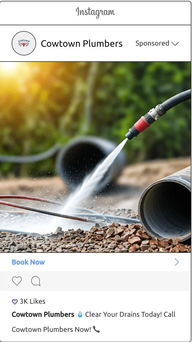 Drain Clear Instagram Ad Example