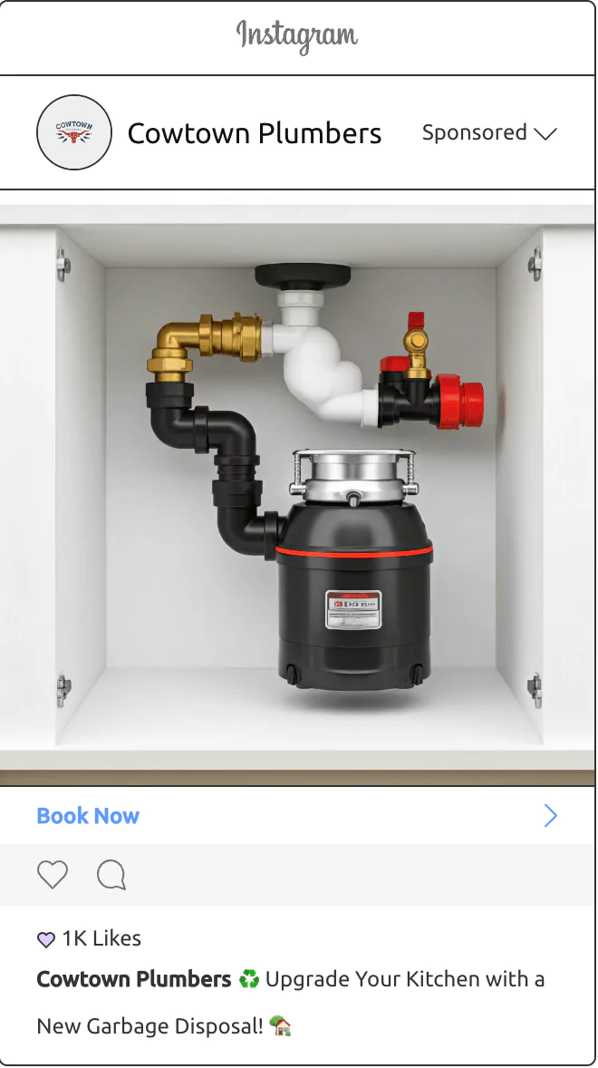 Garbage Disposal Installation Ad Example