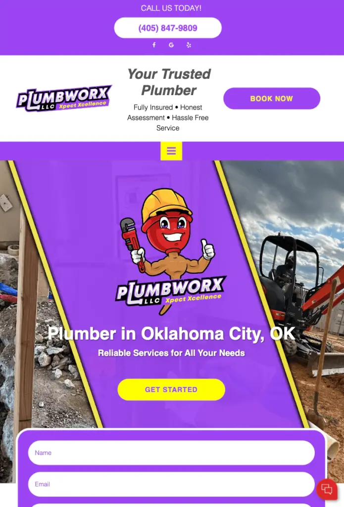 Plumbing Landing Page Example 5