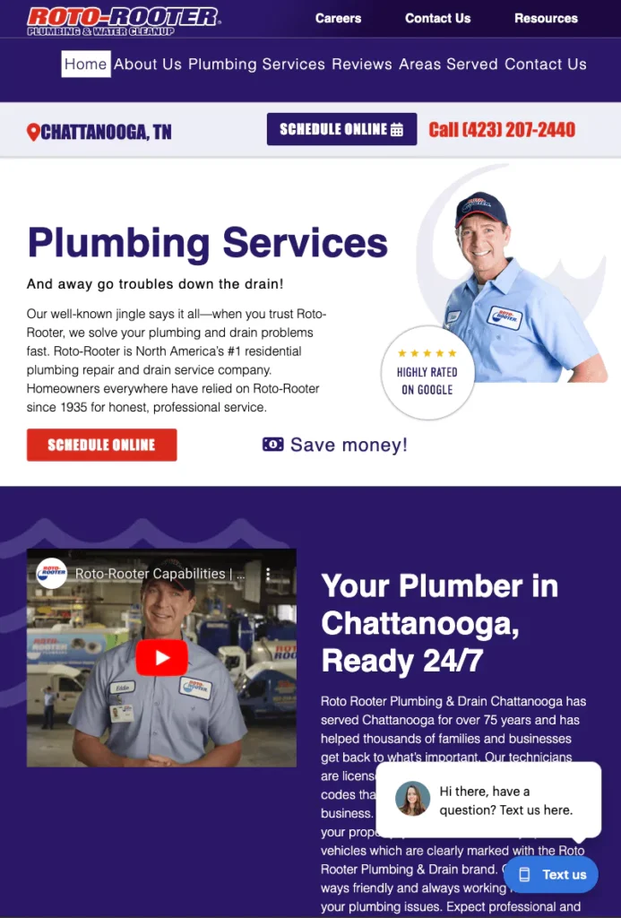 Roto-Rooter Chattanooga Website