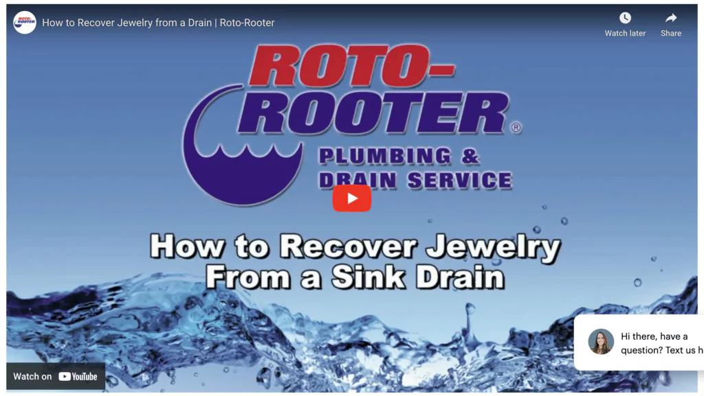 Roto Rooter YouTube Embed (Screenshot)