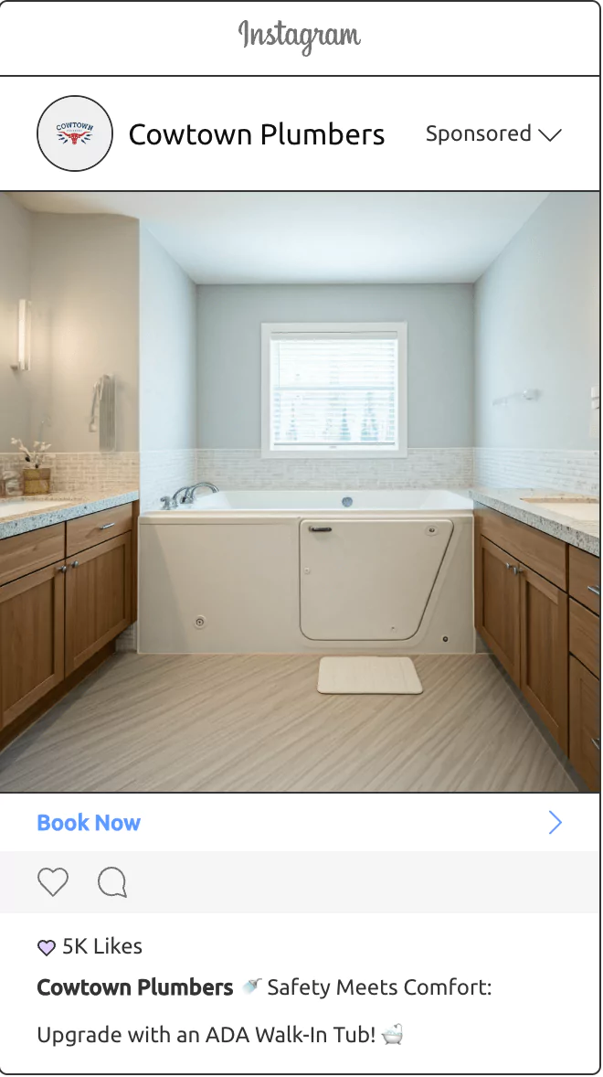 Walk-in Bathtub IG Ad Mockup